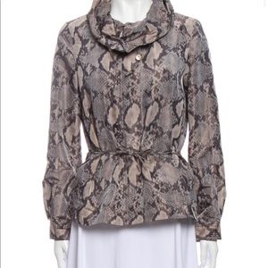 St. John Animal Print Lightweight Jacket Petite